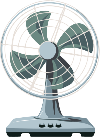 电风扇夏季防暑元素
