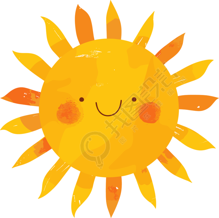 夏季防暑太阳元素