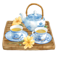 陶瓷茶壶茶杯元素