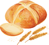 美味面包创意插图