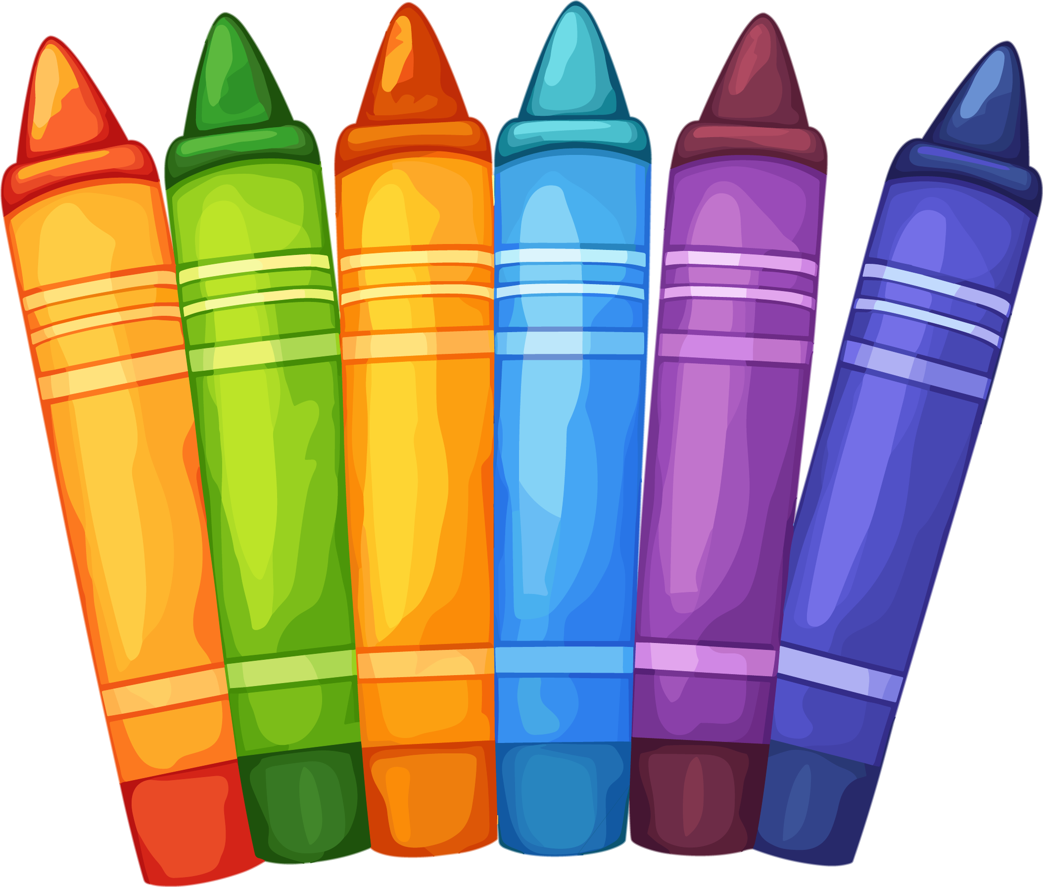 彩色蜡笔元素