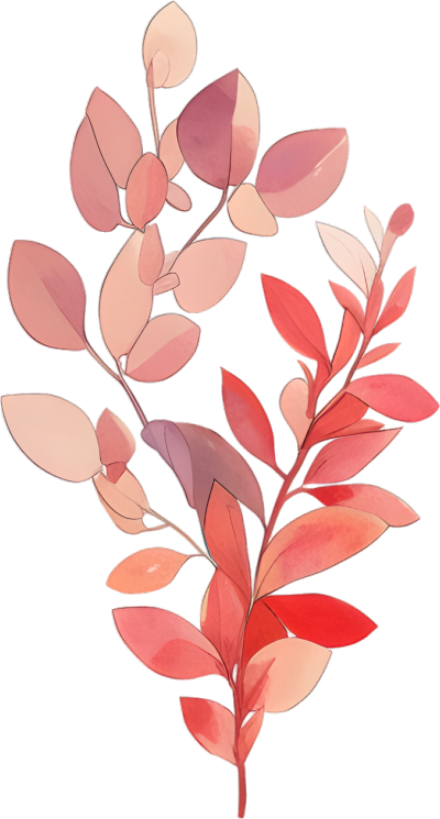 水彩植物创意插图