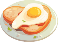幼儿园食谱煎蛋插画