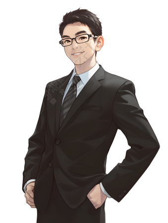 公务员年轻男子素材