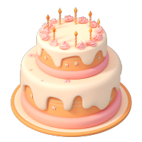 3D生日蛋糕漫画风素材