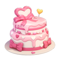 3D生日蛋糕可爱插图