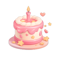 3D生日蛋糕可商用插图