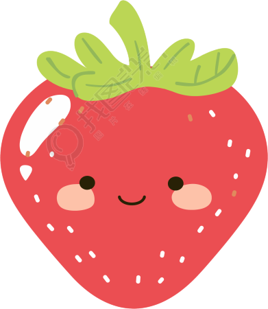 草莓卡通插画