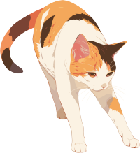 日系猫咪插图