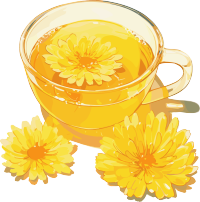 菊花茶PNG插画