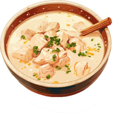 美味鸡汤插画