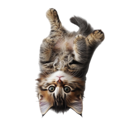 虎斑猫可爱插画