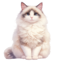布偶猫可爱插图