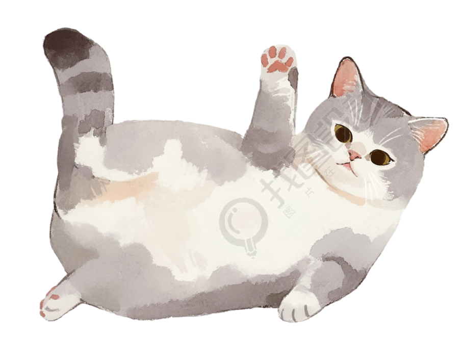 英短猫咪简笔画素材