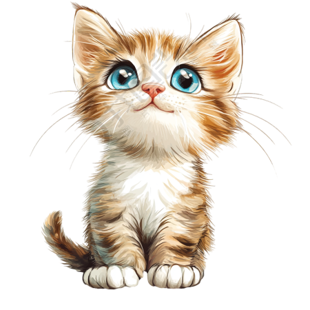 可爱猫咪卡通素材