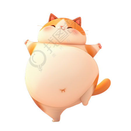 可爱胖猫插图