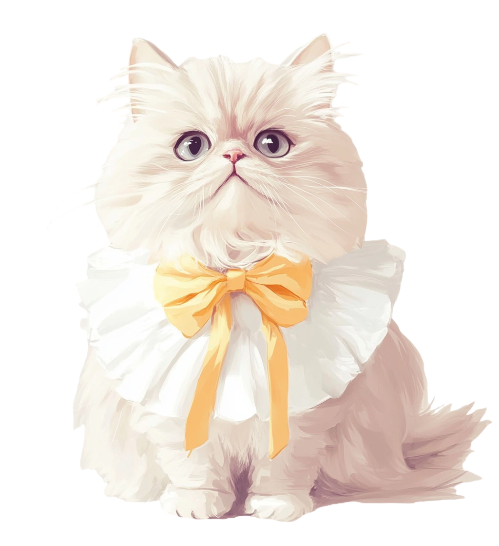 波斯猫可爱插图