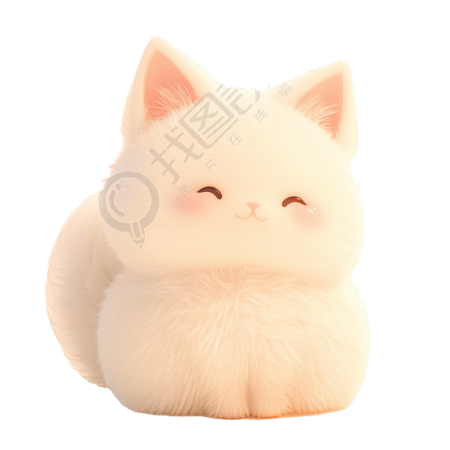 3D小猫PNG创意素材