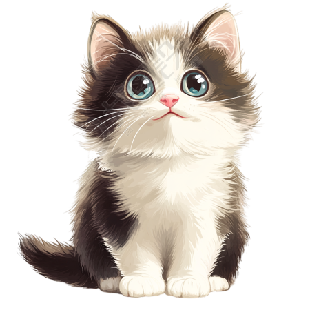 可爱猫咪卡通插画