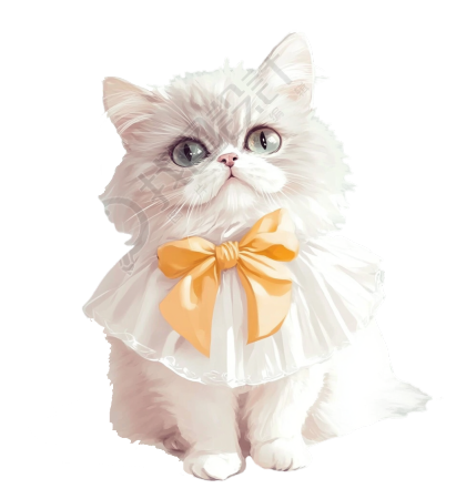 波斯猫可爱插画