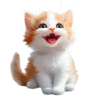 卡通小猫插画设计素材