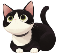 胖小猫卡通元素