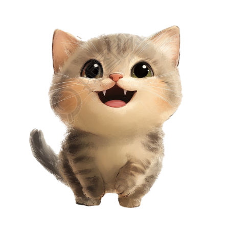 卡通小猫商业设计素材