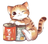 猫咪和猫罐头插图