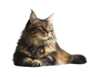 缅因猫可商用插画