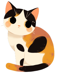 三花猫插画设计元素