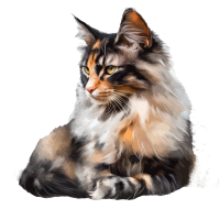 卡通猫透明背景元素