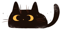 可爱简笔猫插图素材