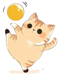 可爱猫咪玩球插图