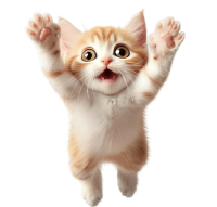 猫咪玩耍插画