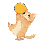 可爱猫咪玩球素材