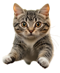 猫咪跳跃插画