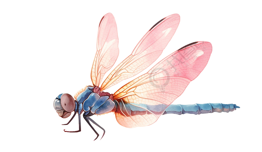 可爱蜻蜓插画