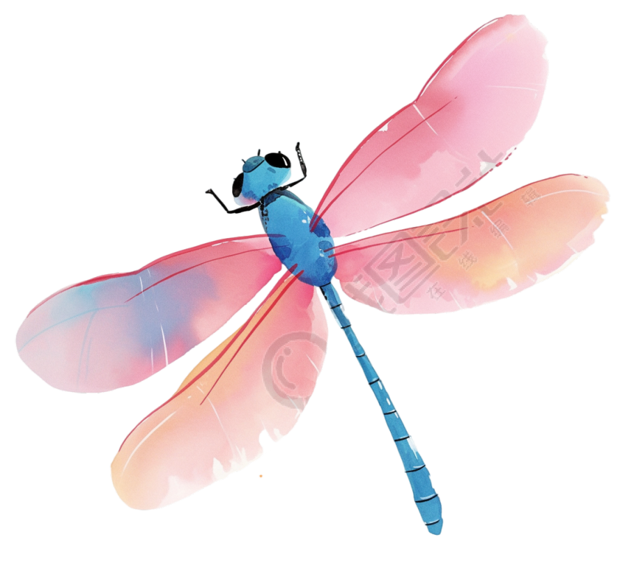 可爱蜻蜓插图