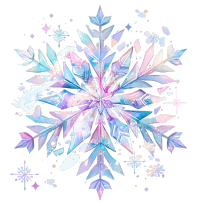 雪花简约插画