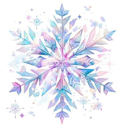 雪花简约插画