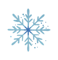 雪花卡通插画