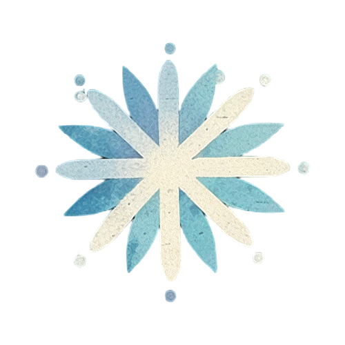 可爱雪花PNG插图