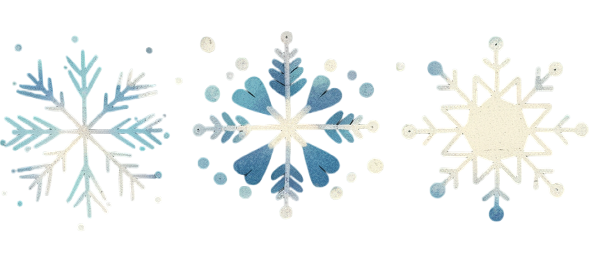 可爱雪花PNG素材