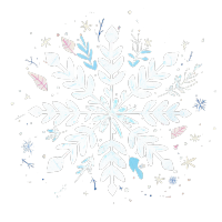 水晶雪花创意插图