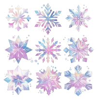 水晶雪花创意插画
