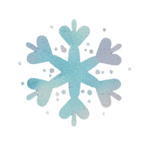 可爱雪花PNG插画