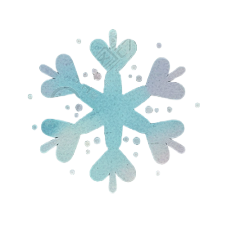 可爱雪花PNG插画