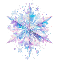 水晶雪花创意元素