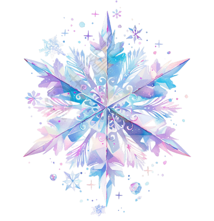 水晶雪花创意元素