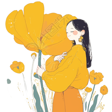 母亲节水彩插画